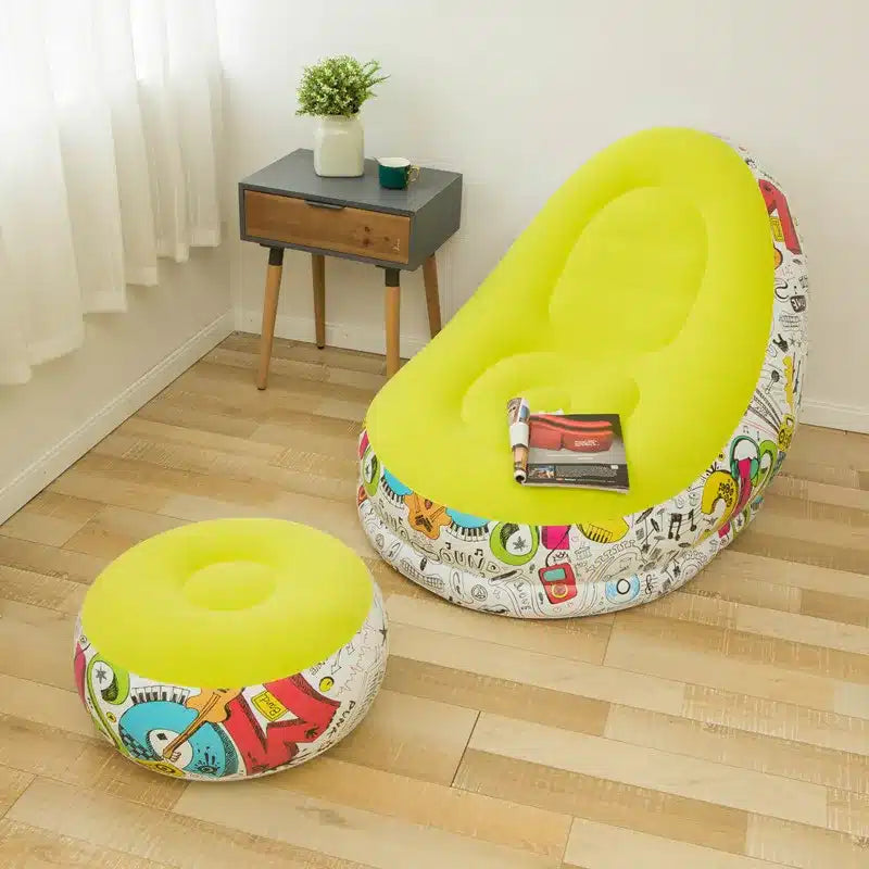 Inflatable Foldable Lounge Chair with Foot Rest