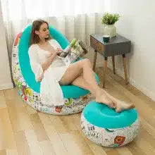 Inflatable Foldable Lounge Chair with Foot Rest